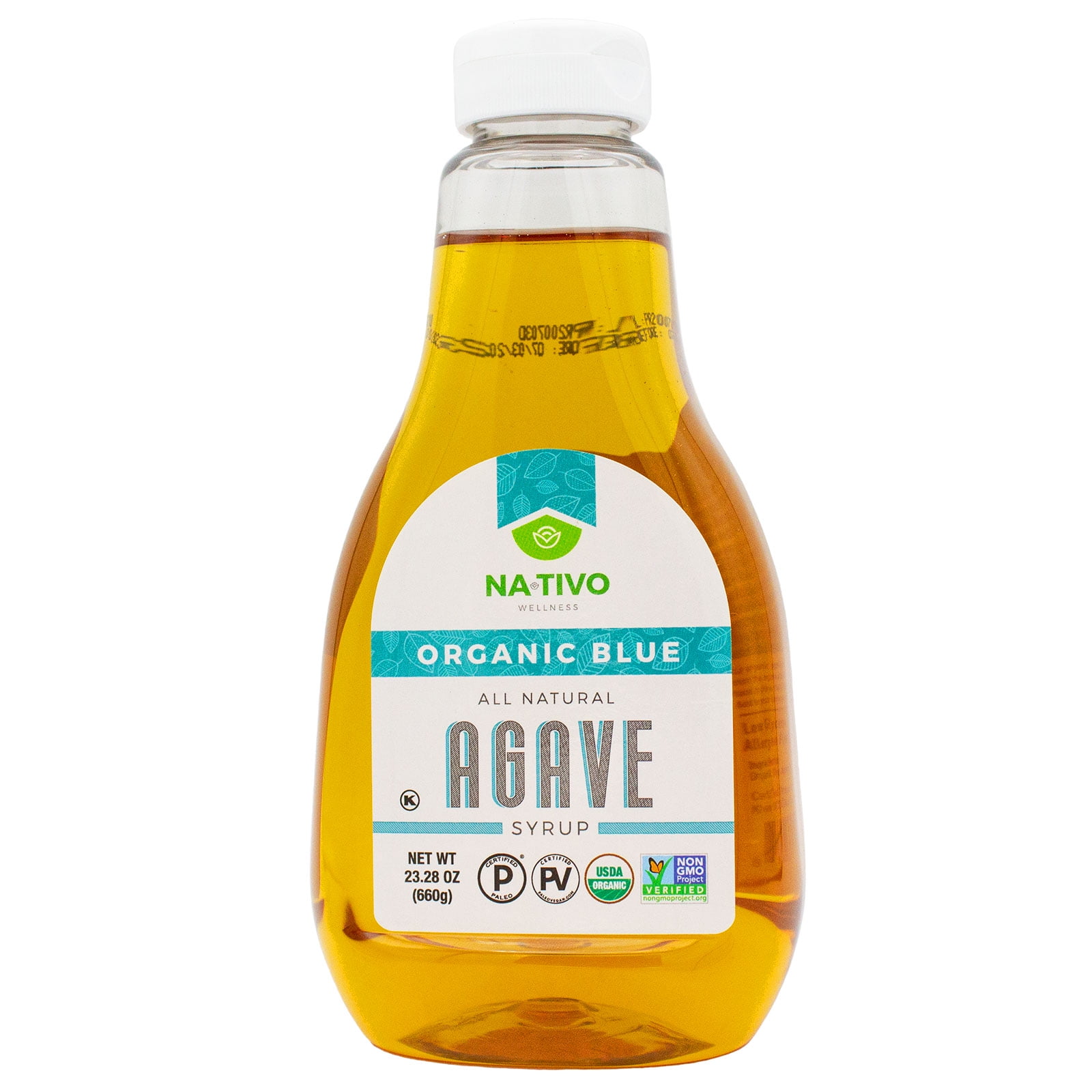 Nativo Wellness All Natural Organic Blue Agave Syrup 23.28 Oz Bottle