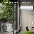 thumbnail image 5 of 12000 BTU Mini Split Air Conditioner & Heater, 19 SEER2 Wall Mounted AC with Wifi & Remote Control, Cools up to 750 Sq.ft, White, 5 of 5