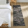 thumbnail image 3 of Yayeee Runner Rug for Bedroom 2'x6' Machine Washable Hallway Non Slip Mat, Dark Flowers Pattern, 3 of 8