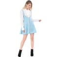 thumbnail image 3 of AllegK Dde San Patricio Vestido Decoración De Botones Por EnciDe rodilDobladillo Acampanado FalDe Tirantes PaMujer Azul XXL, 3 of 6
