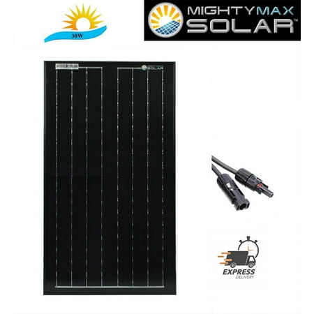 Solar Electric Panels - 30 Watts Solar Panel 12V Mono Off Grid Battery Charger for Marine