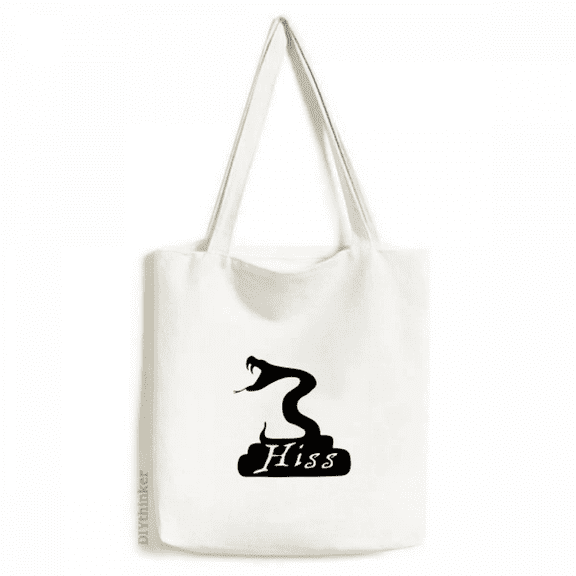 Serpent Ophidian Cruel Hiss Tote Canvas Bag Shopping Satchel Casual Handbag