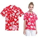 Couples Assortis Hawaiian Luau Tenue Chemises Aloha en Hibiscus Rouge – image 2 sur 5