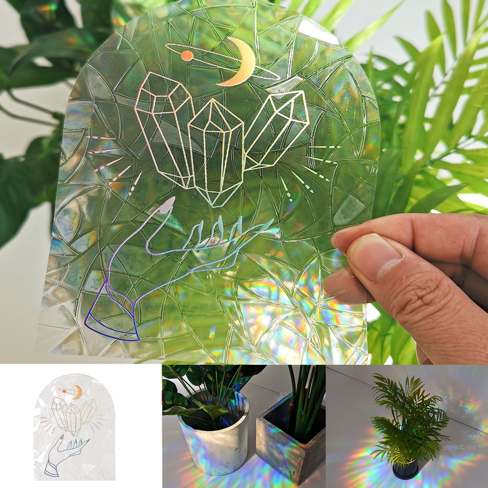 Window Films WMYBD Window Cling Prevention ReusablePrism Hexagon