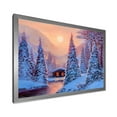 thumbnail image 2 of Designart 'The River House In The Woods and Winter Landscape I' Lake House Framed Art Print, 2 of 4