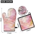thumbnail image 6 of Pink Gold Wave Marble Pattern Kitchen Oven Mitt and Pot Holder Sets 4 Pcs for Baking, Cooking and Grilling, Heat Resistant Up To 392 °F, 6 of 7