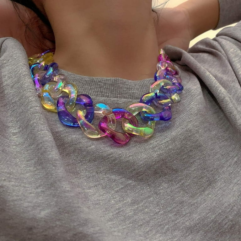 Acrylic link necklace discount