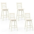 thumbnail image 7 of Demi Bonn Set of 2 Swivel Counter 24" Height Bar Stool withclined Backrest, Modern Kitchen Dining Chair, White, 7 of 7