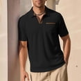 thumbnail image 4 of VgaVtl Mens Shirts Polo Summer Big and Tall Short Sleeve Collared Casual Color Block Going Out Waffle Tops for Men, 4 of 5