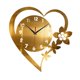 thumbnail image 4 of Reloj de pared con forma de corazón, decoración de pared, reloj decorativo de acrílico para dormitorio y hogar. Oro, 4 of 8