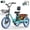 Cyan, variant on Flycity Electric Tricycle for Adults, Peak 1200W Electric Trike with 48V 15Ah Removable lithium battery, 20" 7 Speeds 3 Wheels Electric Bikes, Black