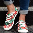 thumbnail image 7 of NOKIO Canvas Tennis Shoes for Women Low Top Casual Christmas Print Sneakers for Women Lace Up Fashion Comfortable Walking Shoes Fashion Soft Sole Non Slip Casual Shoes, 7 of 7