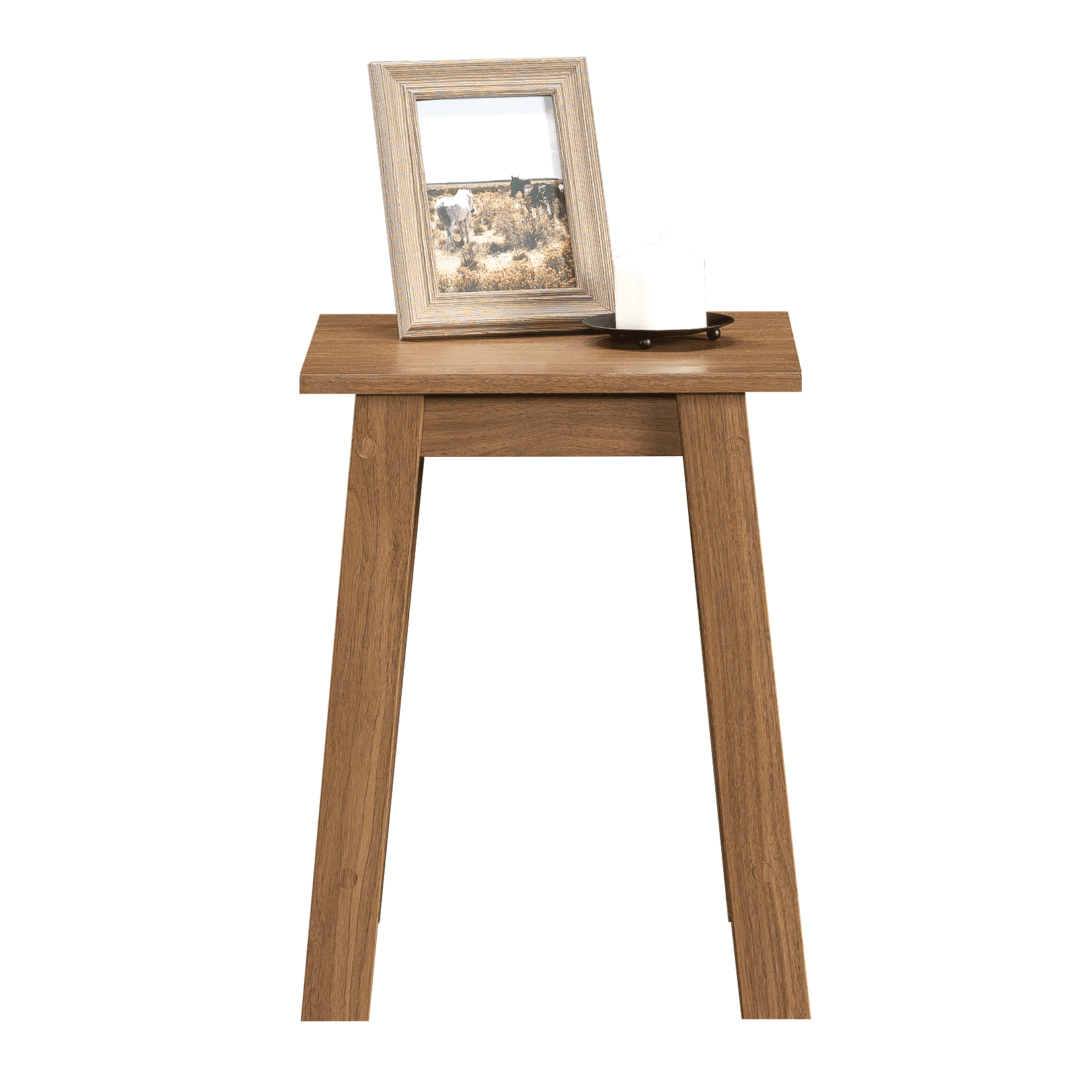 Mainstays Small Square Wood Side Table, Walnut Finish