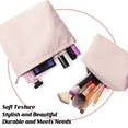 thumbnail image 4 of Set de bolsas de maquillaje Huhumy Cute Cosmetic Pouch para mujer, color caqui, 4 of 7