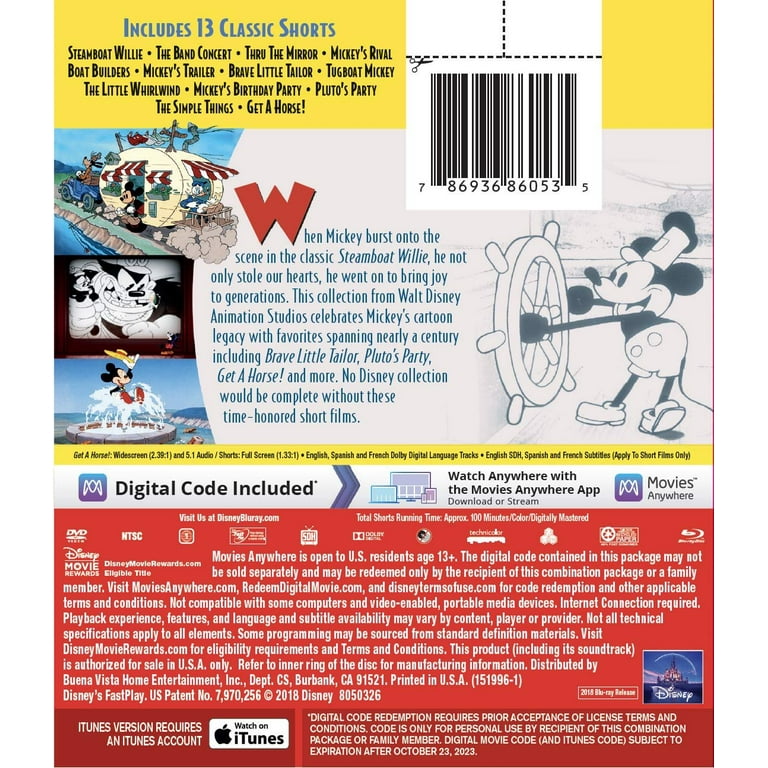 Celebrating Mickey (Blu-ray + DVD + Digital Code) - Walmart.com