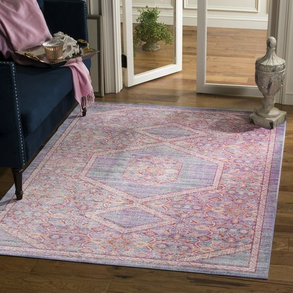 SAFAVIEH Windsor Vana Transitional Area Rug, Lavender/Fuchsia, 9' x 13'