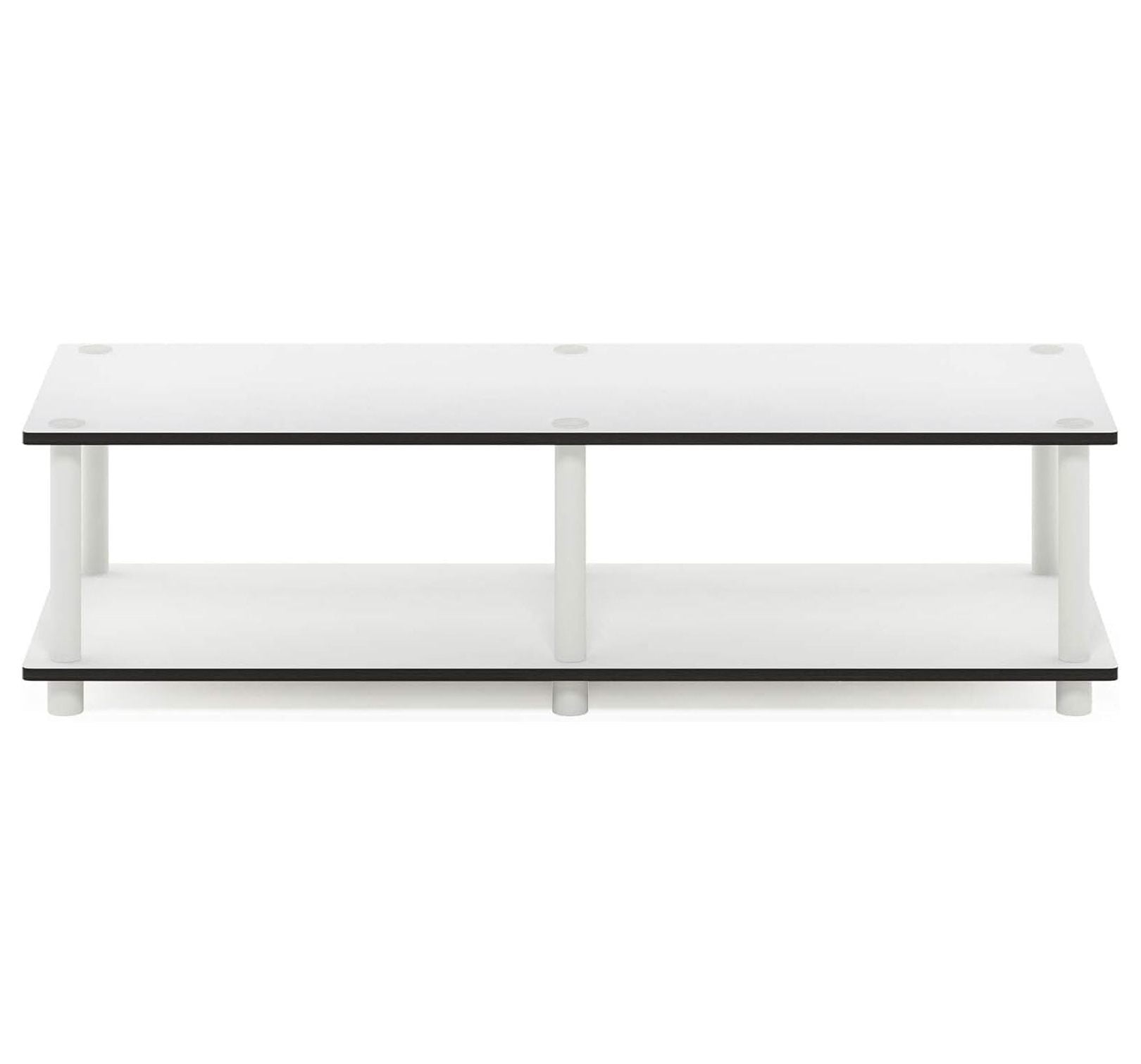 60 Inch TV Stand No Tools Assembly, White Entertainment Center for 42-65in TVs