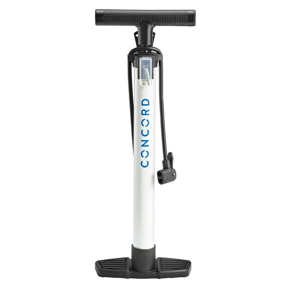 Concord High-Volume Floor Pump, 100 PSI, Schrader and Presta Compatible