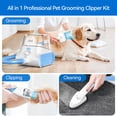 thumbnail image 4 of POWEART Dog Grooming Kit, 4.5L Pet Hair Grooming Vacuum, 7-In-1 Low Noise Electric Clipper & Cleaning Tools Set For Dog/Cat/Other Animals, White, 4 of 13