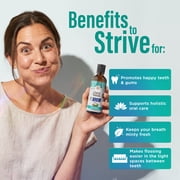 (4 pack) GuruNanda Farmed Mint Oil Pulling with Essential Oils & Vitamins D, E, K2 - Travel Size - 3 Fl oz