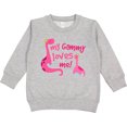 thumbnail image 2 of Inktastic My Gammy Loves Me Girl Dinosaur Toddler Sweatshirt, 2 of 4