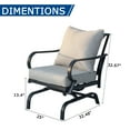 thumbnail image 2 of Outdoor Metal Rocking Chair Set of 2, Patio Sofa with Cushions for Porch, Deck & Garden, Beige, 2 of 6
