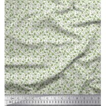 Soimoi Cotton Duck Fabric Floral Shirting Printed Fabric 1 Yard 42 Inch Wide