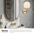 thumbnail image 3 of Alora Lighting Wv579107 Cherise 12" Tall Bathroom Sconce - Matte Black / Glossy Ribbed, 3 of 7