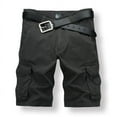 thumbnail image 4 of Birdeem Men Casual Solid Fashion Zipper Button Pockets Cropped Cargo Shorts, 4 of 12