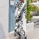 thumbnail image 3 of Vestido largo tribal blanco y negro polinesio, tendencia de ropa de mujer 2024, vestido de verano 2024 para mujer, 3 of 5