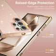 thumbnail image 2 of SaniMore for Samsung Galaxy S22 Plus Case, Full Camera Lens Protection Women Cute Clear Glitter Bling Sparkly Cover Anti-yellow Transparent Shockproof Bumper for for Samsung Galaxy S22 Plus, Gold, 2 of 7