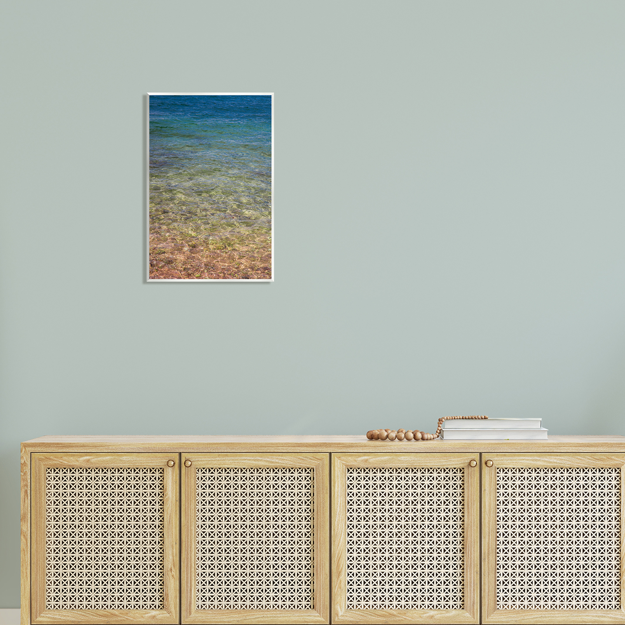 Stupell Underwater Clear Sea Floor Ripples Landscape Photography Wall Plaque Unframed Art Print Wall Art