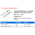 thumbnail image 2 of Exhaust Manifold Gasket - Compatible with 2008 - 2010 Hummer H3 4WD 2009, 2 of 2