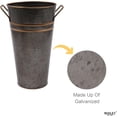 thumbnail image 2 of Hosley 9in Metal Bucket Tabletop Vase, Set of 2, 2 of 10