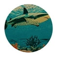 thumbnail image 4 of Sheronv Shark Round Tablecloth Stain Resistant & Washable 100% Polyester Fiber Ideal for Indoor Outdoor Kitchen Dining Wedding Parties - Great for Home, Parties, Holiday Dinner Table Cover 54"-58, 4 of 8