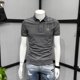 thumbnail image 3 of Camiseta polo para hombre con cuello, camisetas para hombre, ropa urbana, top bordado, corte entallado, ropa estampada, fiesta de acuarela, Kpop, blanco, XL, S, 3 of 5