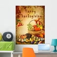thumbnail image 1 of Happy Thanksgiving Wall Mural by Wallmonkeys Peel and Stick Graphic (36 in H x 27 in W) WM41446, 1 of 4