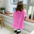 thumbnail image 6 of NAISIBABY Girls Fleece Hooded Overcoat, Double-Breasted Thermal Lined with Pockets Winter Faux Fur Fashion Peacoat Hot Pink 3T, 6 of 7