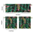 thumbnail image 6 of Kitchen Curtains Set 3 Piece with Hawaiian Palm Leaves and Hibiscus Flowers, 27.5x24 Inch Polyester Drapes for Island Inspired Style, 6 of 6