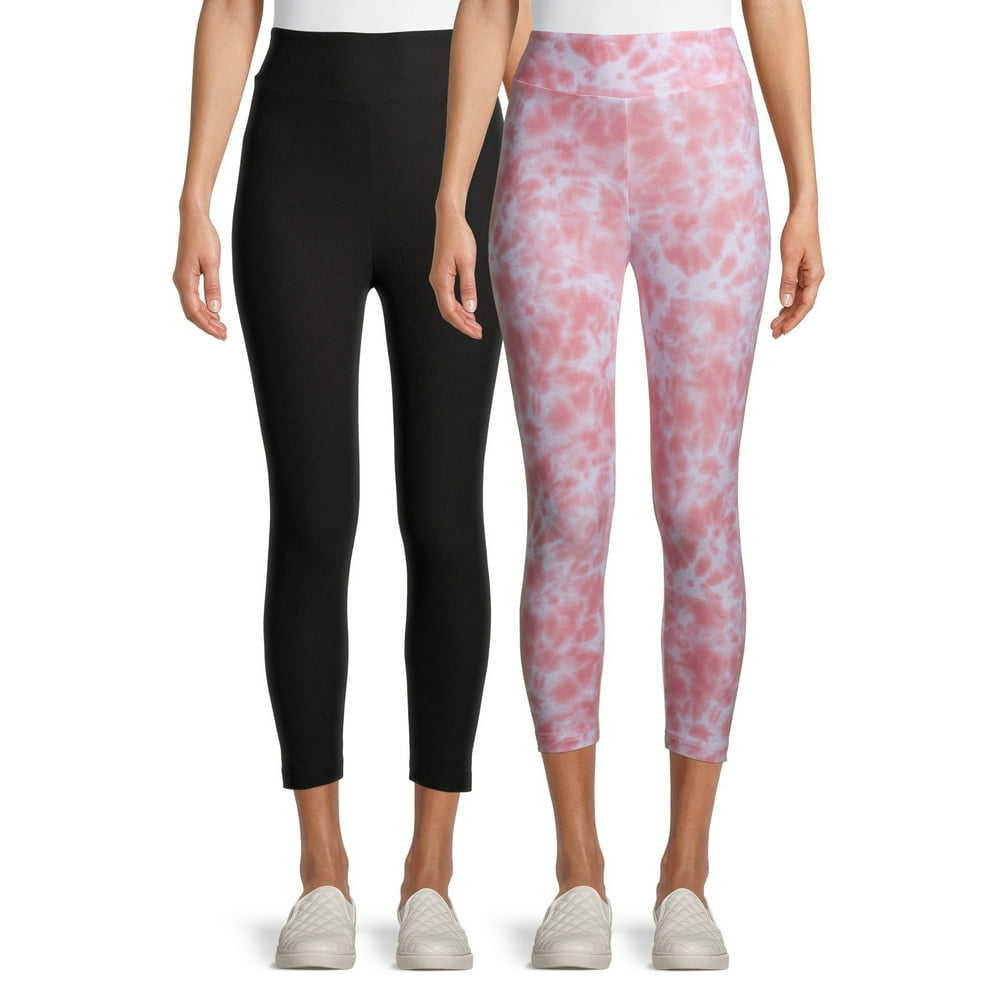 Time and Tru - Time and Tru Women's Capri Leggings, 2-Pack - Walmart.com - Walmart.com
