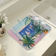 thumbnail image 4 of Yayeee Drying Mat for Kitchen Counter Dishes Microfiber Coffee Decorative Pad, Boat Seaside, 4 of 9