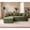 Green- Left, variant on L-Shape Cloud Couch Modular Sectional Sofa Corduroy Boneless Sofa Couch with Chaise, No Assembly Sofa for Living Room, Grey