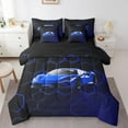 thumbnail image 1 of Erosebridal Sports Car Bed in a Bag Full size, Automobile Bed Set, Racing Theme Decor, Reversible 7 Pieces, 1 of 5