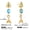 JDE0301310-BL, variant on Fishbone Earring for Women Stainless Steel Minimalist Fish Skeleton Pendant Earring Ocean Animal Jewelry Gift for Fish Lovers