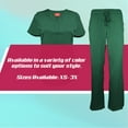 thumbnail image 7 of Natural Uniforms Women's Ultra Soft Stretch Drop-Neck 2 Pocket Scrub Top and Pants 82009200N (Hunter Green, Medium), 7 of 7