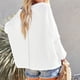 thumbnail image 2 of Suéter de punto con alas de murciélago, manga larga, un hombro, Color puro, Tops casuales de moda para mujer, 2 of 5