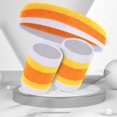 thumbnail image 4 of LJNYFDC Sweatbands Set Sweatbands Set Soft Elastic Wicking Wristbands Breathable Quick Drying Vibrant Color Headband Athletic Bands Set, 4 of 7