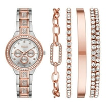 Women's Three-Hand, Silver-Tone Alloy Watch Gift Set