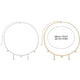 thumbnail image 2 of 2 uds cadena para la cintura cadena para el vientre cadena para el estómago accesorios de joyería para el cuerpo para mujeres y niñas, oro + plata, 68 + 25cm, 2 of 5