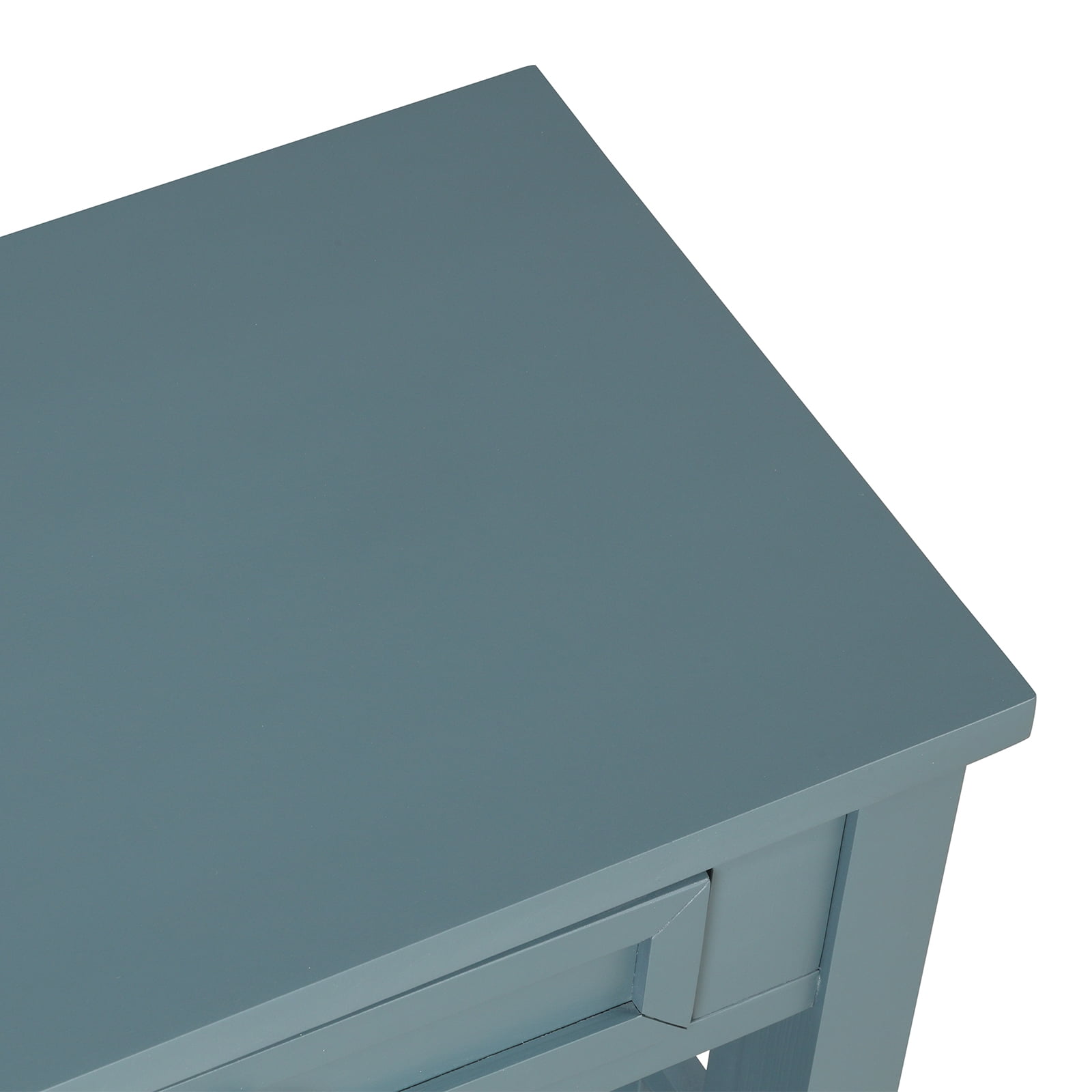 36'' Farmhouse Console Table,Pine Wood Entryway Table with 4 Drawers & 1 Storage Shelf for Entryway Living Room Hallway Kitchen (Blue Green)